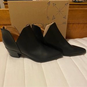 Black Pointed Toe Booties